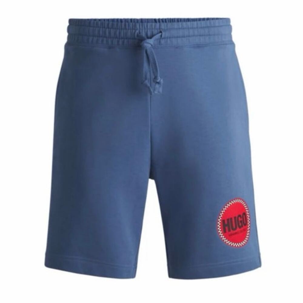 COTTON-TERRY RELAXED-FIT SHORTS WITH LOGO PRINT